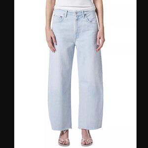 AGOLDE Low Curve Fray Mid Rise Jeans in Flourish Size 28 NEW NWT